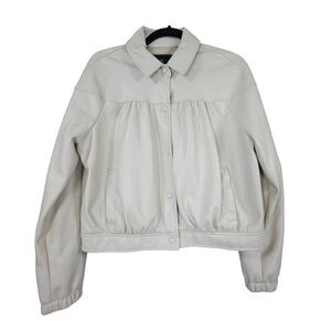 GORGEOUS BAGATELLE COLLECTION VEGAN LEATHER BOMBER STYLE‎ MOTORCYCLE MOTO JACKET